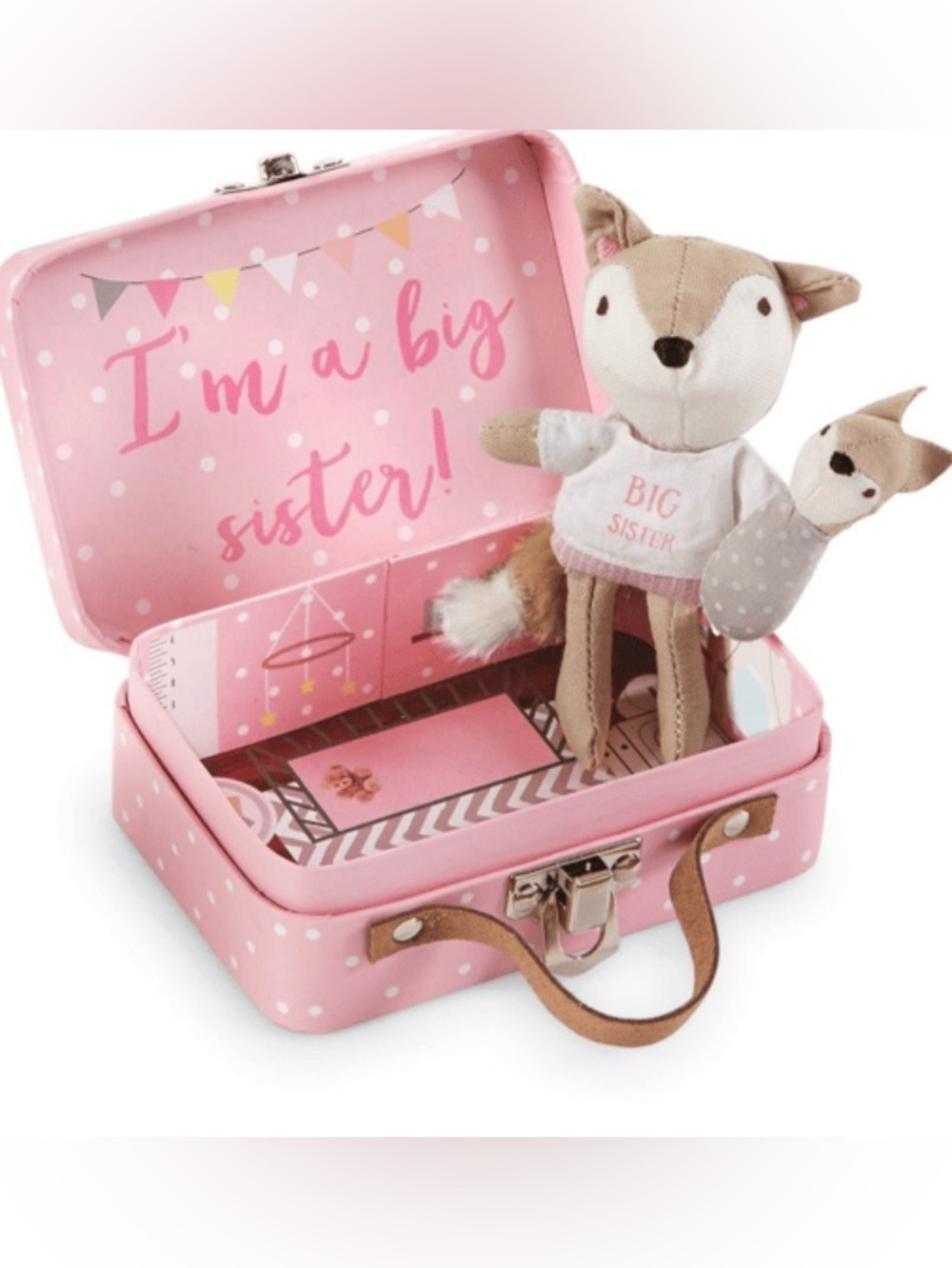 Mud Pie Big Sister Fox in a Box Keepsake Gift Toy